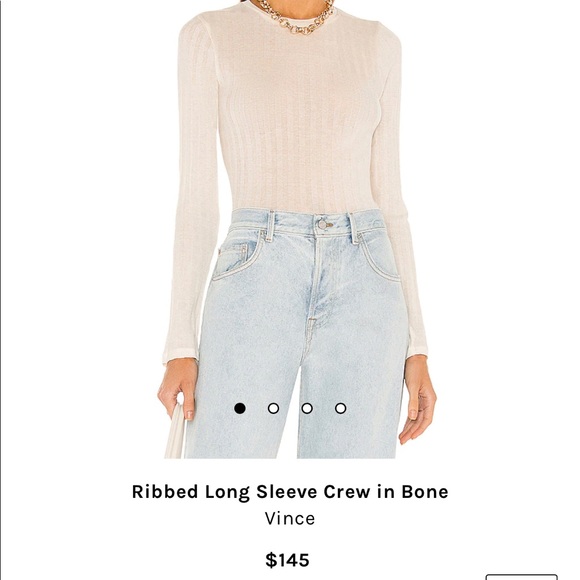 NWOT Vince Ribbed Long Sleeve Crew - Picture 2 of 7